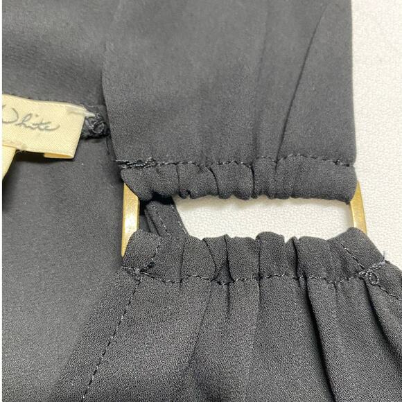 Lily white women halter neck blouse sleeveless sz xs black top sleeveless - Picture 12 of 16